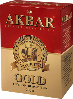 Чай черный AKBAR Gold Цейлонский байховый листовой
